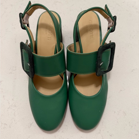 Girotti Green Heeled Mary Jane's - Picture 2 of 7